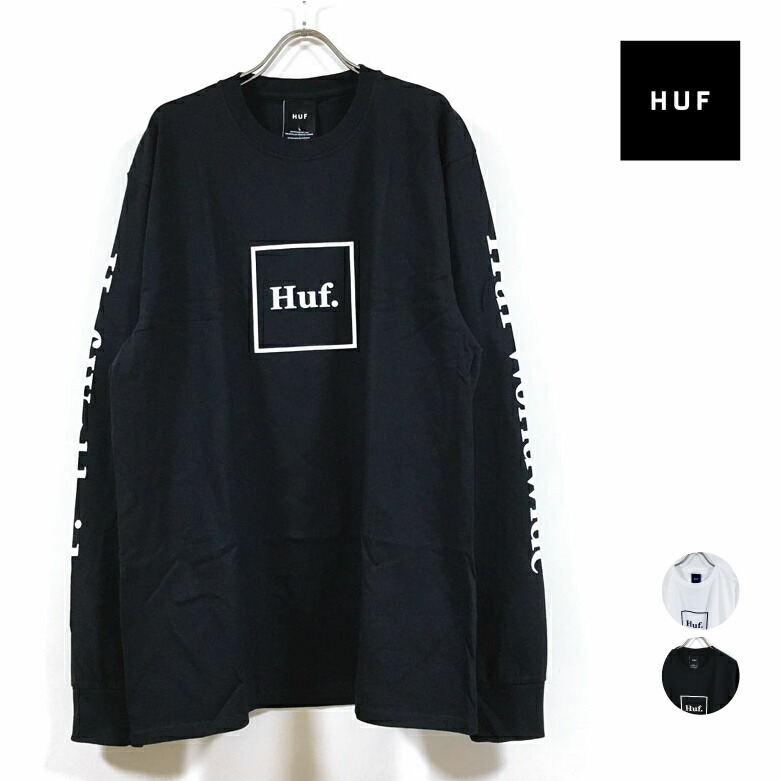 楽天市場 Huf ハフ Essentials Domestic 長袖 Tシャツ メンズ 送料無料 Hufworldwide エッセンシャルズ Box ロゴ ロンt ストリート系 ファッション ブランド スケーター スケートボード 白 ホワイト 黒 ブラック M L Xl Slab