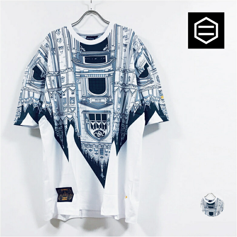 Dolly Noire ドリーノアール Bench Duomo Rovesciato Oversize 半袖 Tシャツ メンズ 送料無料 Italy Milan イタリア ミラノ ブランド 総柄 ビッグシルエット Tshirt トップス ストリート系 ファッション 白 ホワイト White M L Xl オーバーサイズ 21 O E