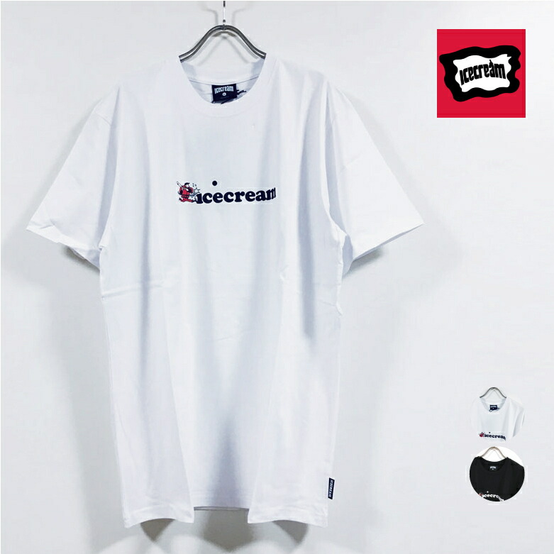 Icecream 国内発送 クラシックTシャツ ブラック ICECREAM x YOPPI_COTTON T-SHIRT RUNNING DOG – BILLIONAIRE