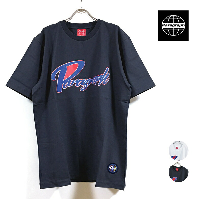 Paragraph パラグラフ Tシャツ 半袖 011 ユニセックス 【 送料無料 】 made in korea seoul ソウル 韓国 ファッション ワイド ビッグシルエット クルーネック プリント トップス ストリート系 オーバーサイズ メンズ レディース ホワイト チャコール フリー