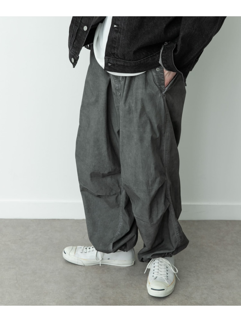 ARMY TWILL UNEVEN DYEING OVER PANTS Sonny Label サニーレーベル パンツ その他のパンツ グレー ネイビー【送料無料】[ Fashion]