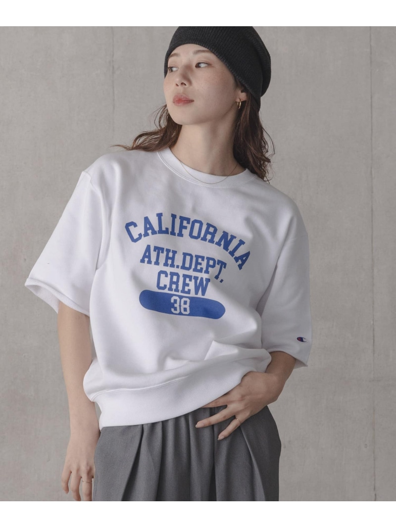 『別注』CHAMPION×Sonny Label ロゴスウェットTシャツ Sonny Label サニーレーベル トップス スウェット・トレーナー ホワイト ネイビー ブルー【送料無料】[ Fashion]