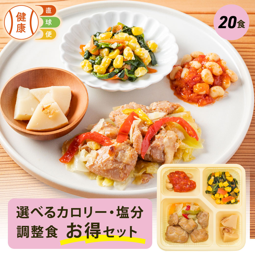 健康直球便 選べるカロリー・塩分調整食20食セット 商品画像