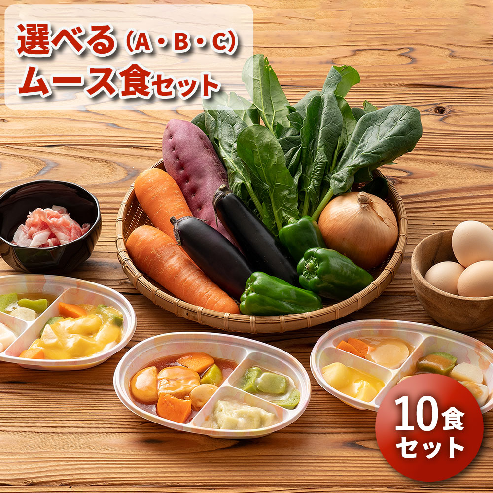 選べるムース食セット 10食分 冷凍弁当 宅配弁当 ムース食 惣菜 詰め合わせ 高齢者 高齢 介護食 栄養食 時短調理 嚥下 嚥下食 舌でつぶせる ムース ペースト とろみ  嚥下困難 献立 スマイルケア食 自宅療養 健康直球便 国内製造 簡単 時短 おかず 宅配