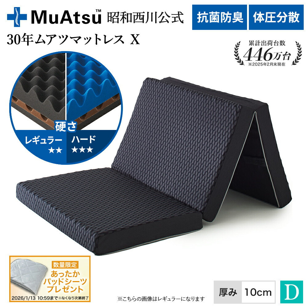 ムアツマットレス　プロレギュラー　ダブル ムアツマットレスプロ 折りたたみマットレス《MuAtsu》 | 西川ストア