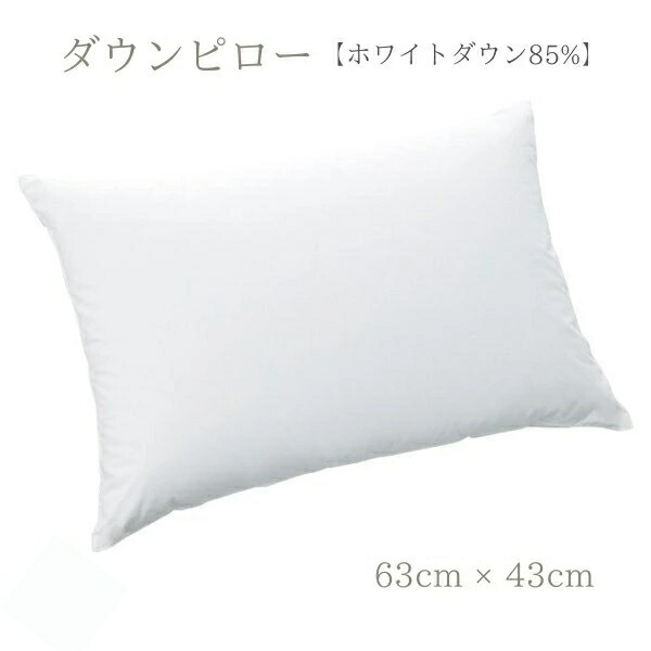 ダウンピロー ダウンまくら ダウン枕 羽毛まくら 羽毛枕 レギュラー 63cmx43cm ダウン85% フェザー15% 日本製 西川 東京西川 西川産業 ホテルまくら まくら 敬老の日 EH02139004 E2004 12,870円