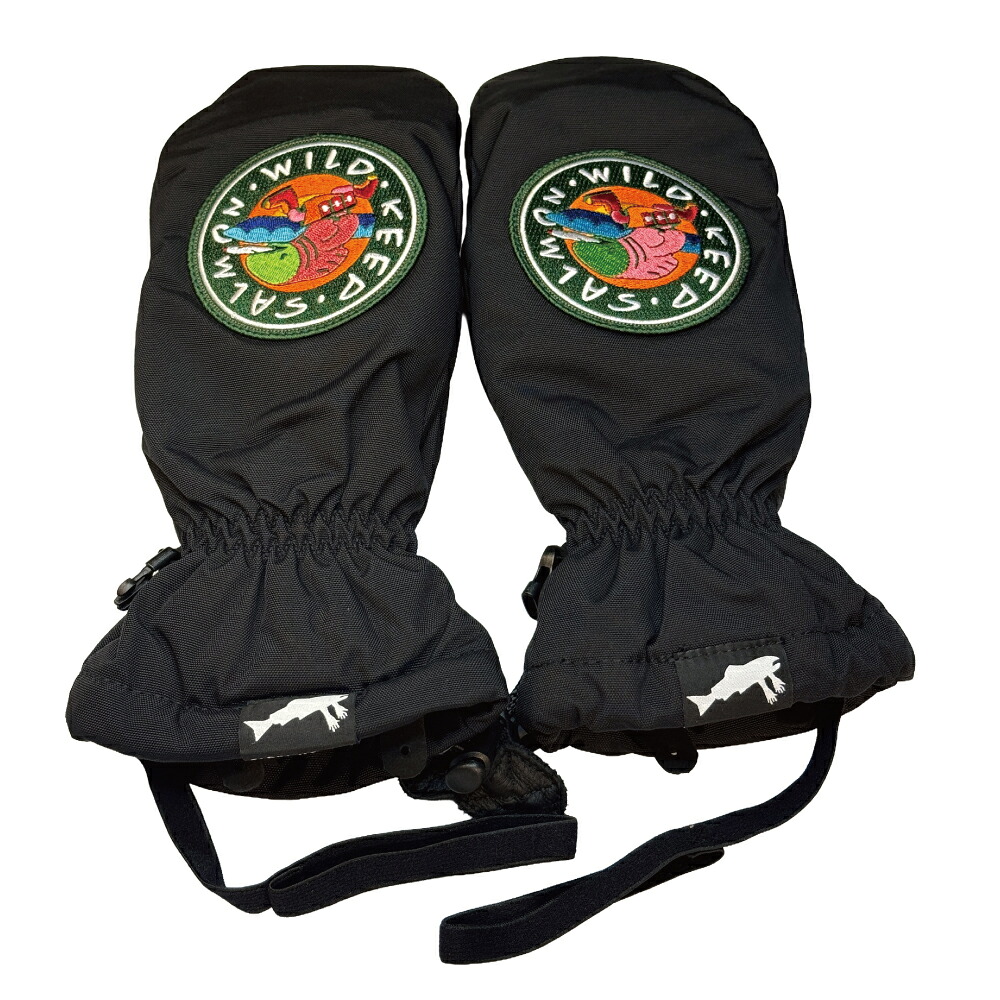 SALMON ARMS サーモンアームズ スノーボード ミトン グローブ 25-26 Classic Mitt Keep Salmon Wild Sサイズ Mサイズ クラシックミット キープサーモンワイルド ブラック 日本正規品|Slideline店
