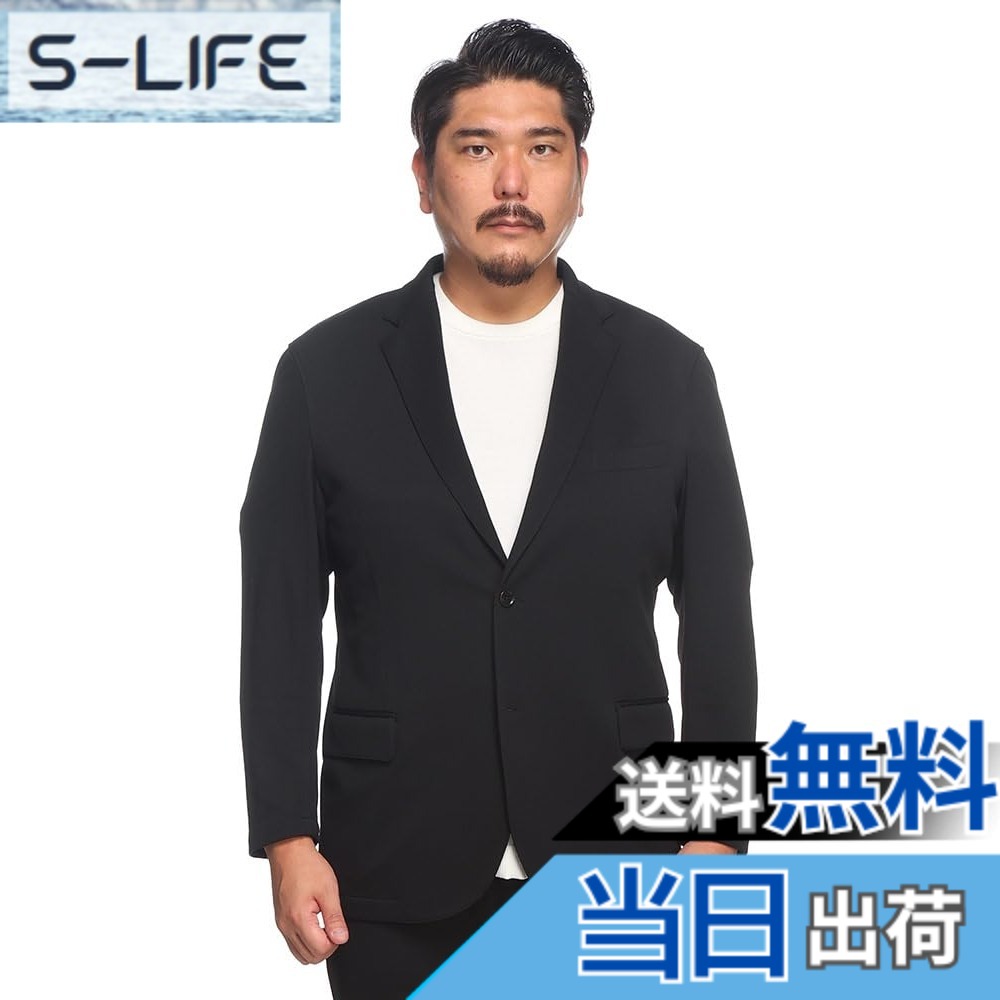 【貨物輸送無料】[PIMLICO] [馬鹿でかい大きさのサカゼン]セットアップ 上衣 洗える メンズ 4WAY伸ばすこと 無地 シングル 2ツ釦 クロ 米国海軍 ウォッシャブル 伸ばすこと 3L 4L 5L 6L 7L 8L 9L相応う X1-X4 色：黒いこと、大きさ：8L