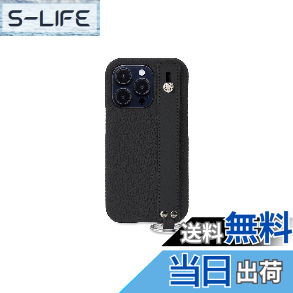 【送料無料】【BONAVENTURA】ハンドル付き バックカバーケース シュリンクレザー 色:ブラック、サイズ:iPhone 14 Pro|S-LIFE