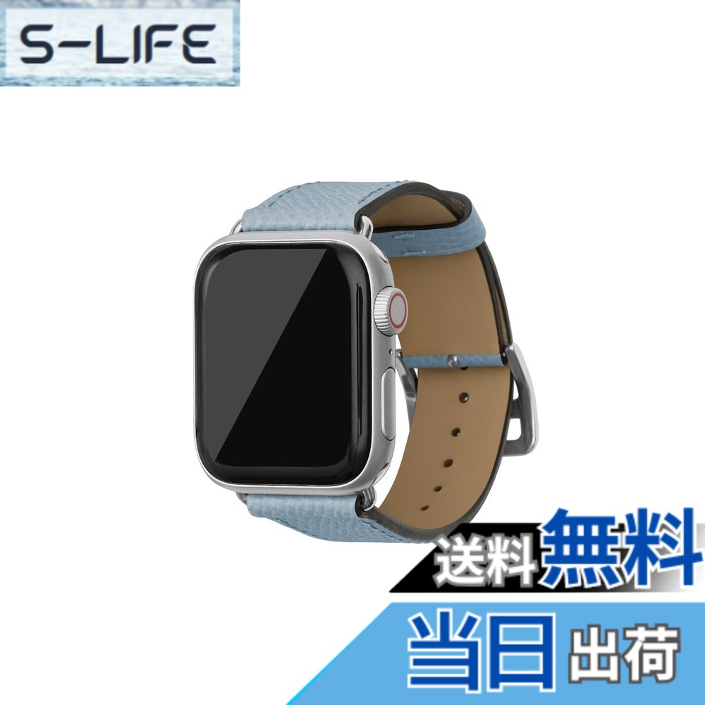 【貨物輸送無料】[BONAVENTURA] ボナベンチュラ Apple Watch用 なめし革ダンス楽隊 本革 ノブレッサレザー Apple Watch Series相応う 1-10 SE(第1・2時人) 相応う 色：なめし革:青碧リン / アダプタ：しろがね色、大きさ：38粍/40粍/41粍/42粍, M/L大きさ