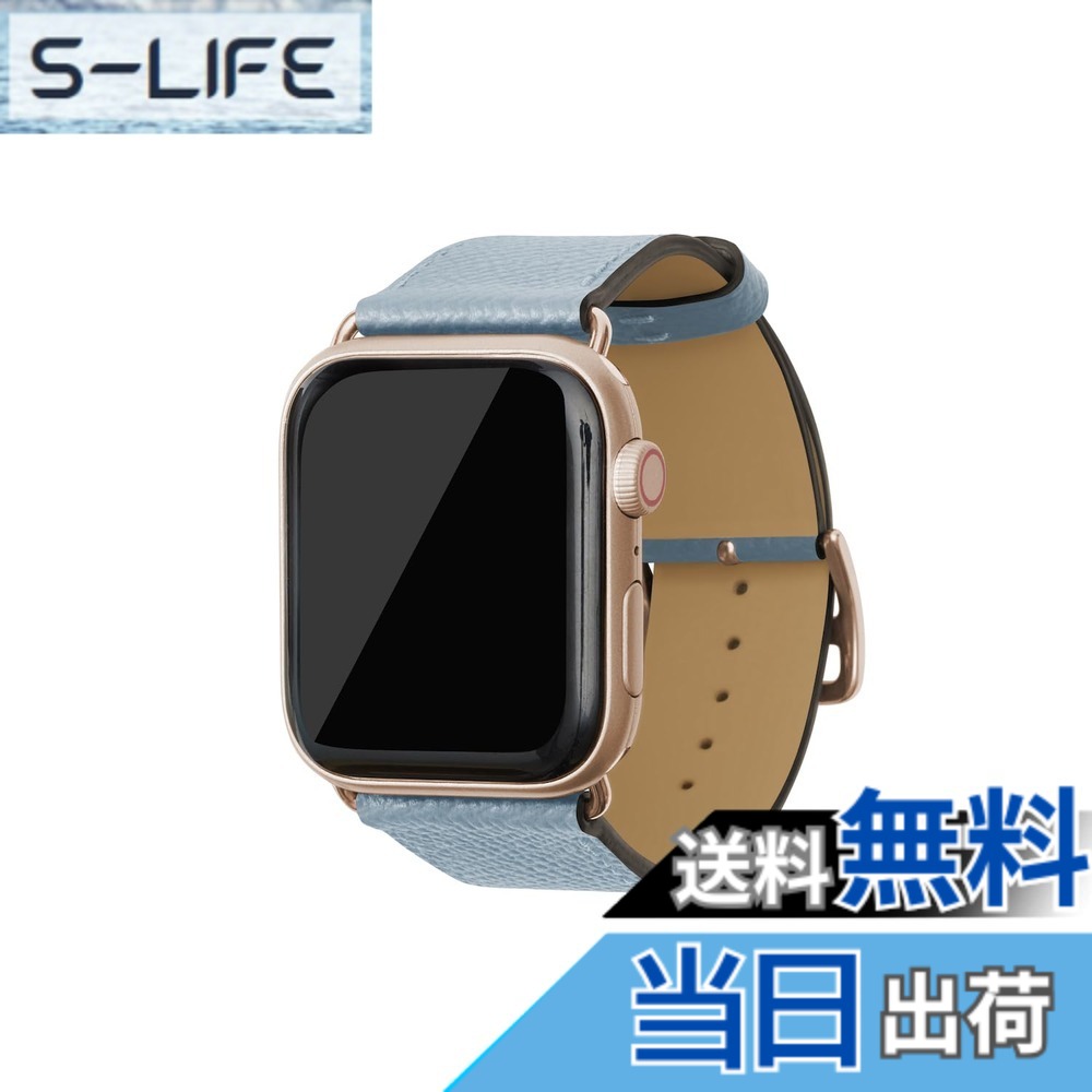 【貨物輸送無料】[BONAVENTURA] ボナベンチュラ Apple Watch用 なめし革ダンス楽隊 本革 ノブレッサレザー Apple Watch Series相応う 1-10 SE(第1・2時人) 相応う 色：なめし革:青碧リン / アダプタ：ゴールド、大きさ：38粍/40粍/41粍/42粍, M/L大きさ