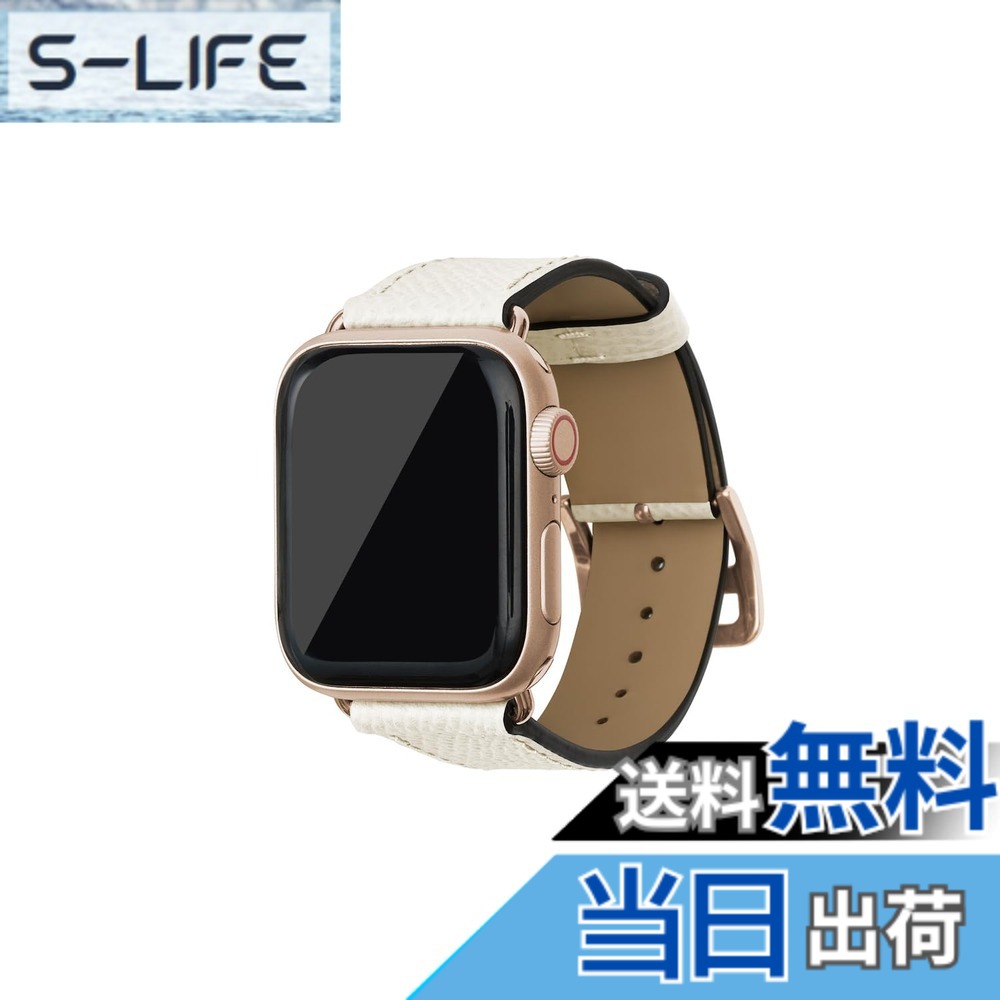 【貨物輸送無料】[BONAVENTURA] ボナベンチュラ Apple Watch用 なめし革ダンス楽隊 本革 ノブレッサレザー Apple Watch Series相応う 1-10 SE(第1・2時人) 相応う 色：なめし革:白いこと / アダプタ：ゴールド、大きさ：38粍/40粍/41粍/42粍, S/M大きさ