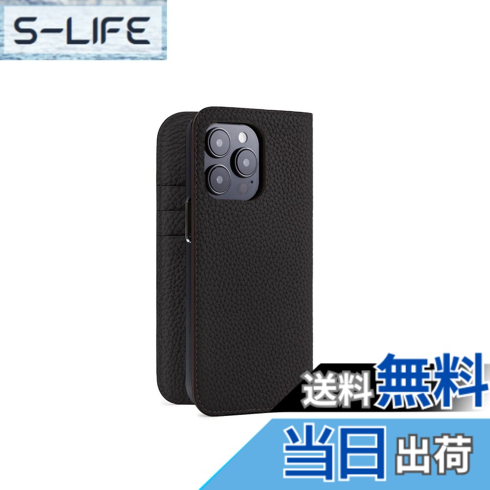 【送料無料】【BONAVENTURA】(for iPhone15 Pro) ダイアリーケース シュリンクレザー [ブラック]イタリアンレザー 本革 プレゼント ギフト BODTR15P-BK 色：ブラック.、サイズ：iPhone 15 Pro