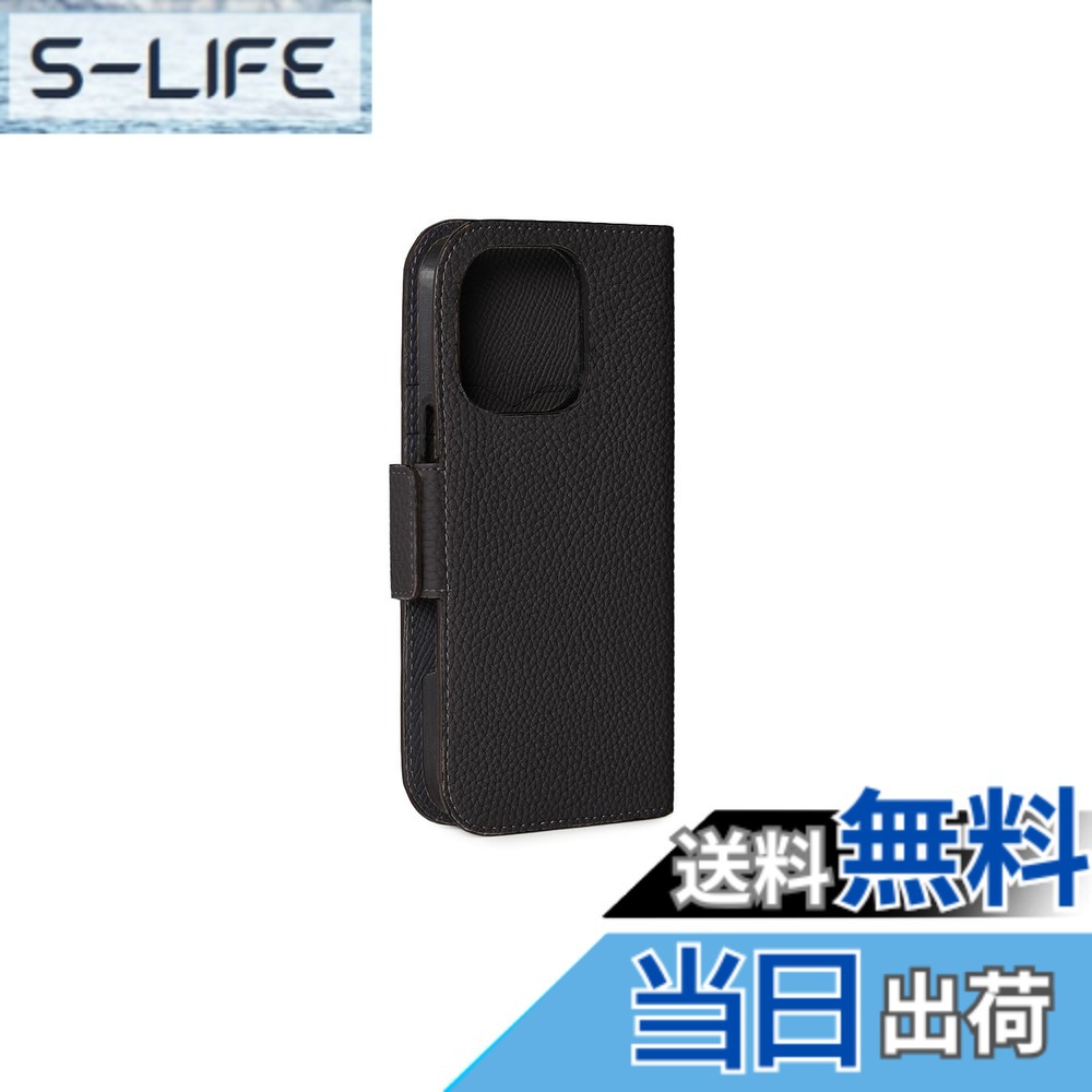 【貨物輸送無料】【BONAVENTURA】スタンドダイアリーケース シュリンクレザー iPhone16Pro BKAT16P 色：黒いこと、大きさ：iPhone 16 Pro