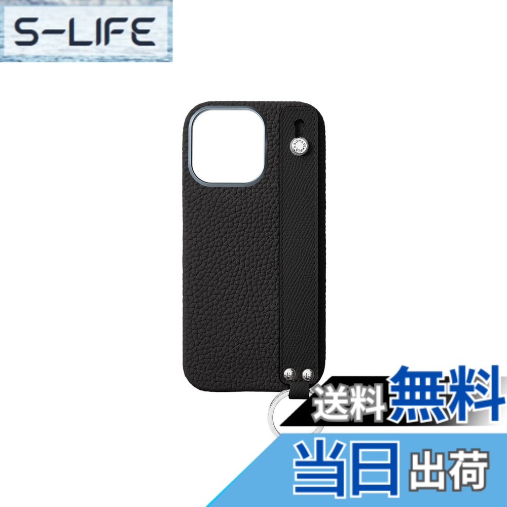 【送料無料】【BONAVENTURA】ハンドル付き バックカバーケース ボッタラートレザー(シュリンクレザー) iPhone16Pro BWHT16P 色：ブラック、サイズ：iPhone 16 Pro｜S-LIFE