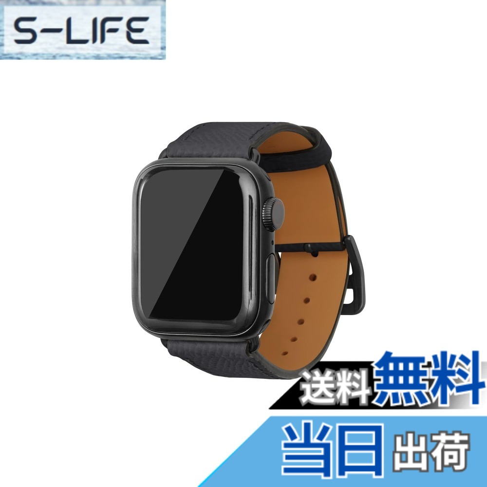 【貨物輸送無料】[BONAVENTURA] ボナベンチュラ Apple Watch用 なめし革ダンス楽隊 本革 ノブレッサレザー Apple Watch Series相応う 1-10 SE(第1・2時人) 相応う 色：なめし革：濃灰色薄墨色/アダプタ：黒いこと、大きさ：42粍/44粍/45粍, M/L大きさ