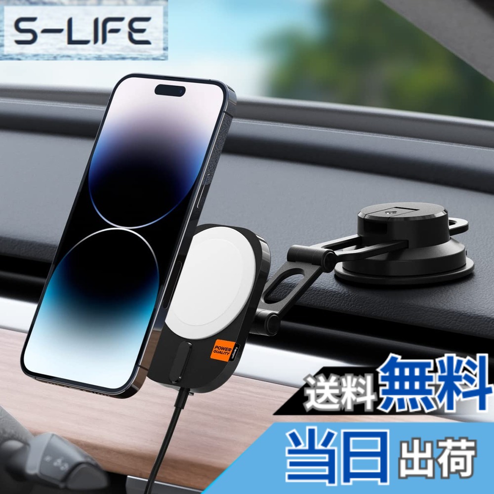 【貨物輸送無料】Spigen OneTap Pro 3 15W Apple証明 MagSafe鉄道車両マウント申し受ける器 iPhone 14 13 12用 どろ除け/向こう正面硝子/タッチスクリーンマウント ACP03695 (黒いこと)