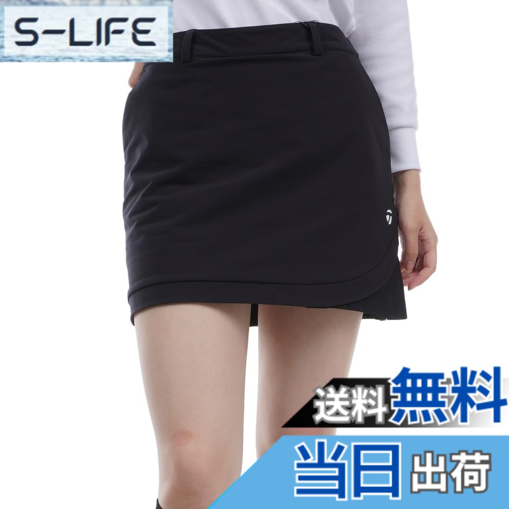 【貨物輸送無料】仕立て屋御手伝いさん(TAYLOR MADE) ストームフリースプリーツスコート 黒いこと 大きさS スカート レディース 23FW TL121