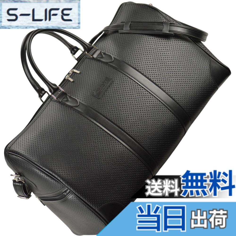 【貨物輸送無料】黒いこと ボストンバッグ メンズ 革 大静電容量 大きめ ゴルフ 旅する 運動競技 行楽 1泊2日 1泊 2泊 20リッター 30リッター 商行為 肩肉 周遊 御徒面子 運動競技 出張 体育館 ダブルジップ 一般受け ブランド名 1131478-F-003