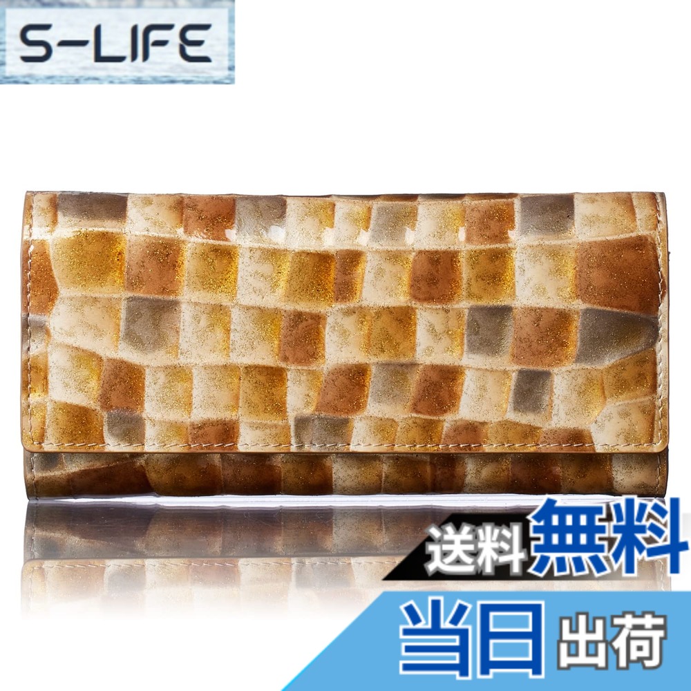【貨物輸送無料】[FRANCK ROSSINI] イタリア共和国 LIFE(MASINI) 社製 仔牛革 週刊文春 掲げる商いもの Align アライン エナメル マルチ色合い 美しく 軽々しくて 使い分かりやすい レディース かぶせ 長銭入れ 歌留多40枚納める 大型御釣り入 差し上げ物 差し上げ物 九鼎大呂（Gold Beige）
