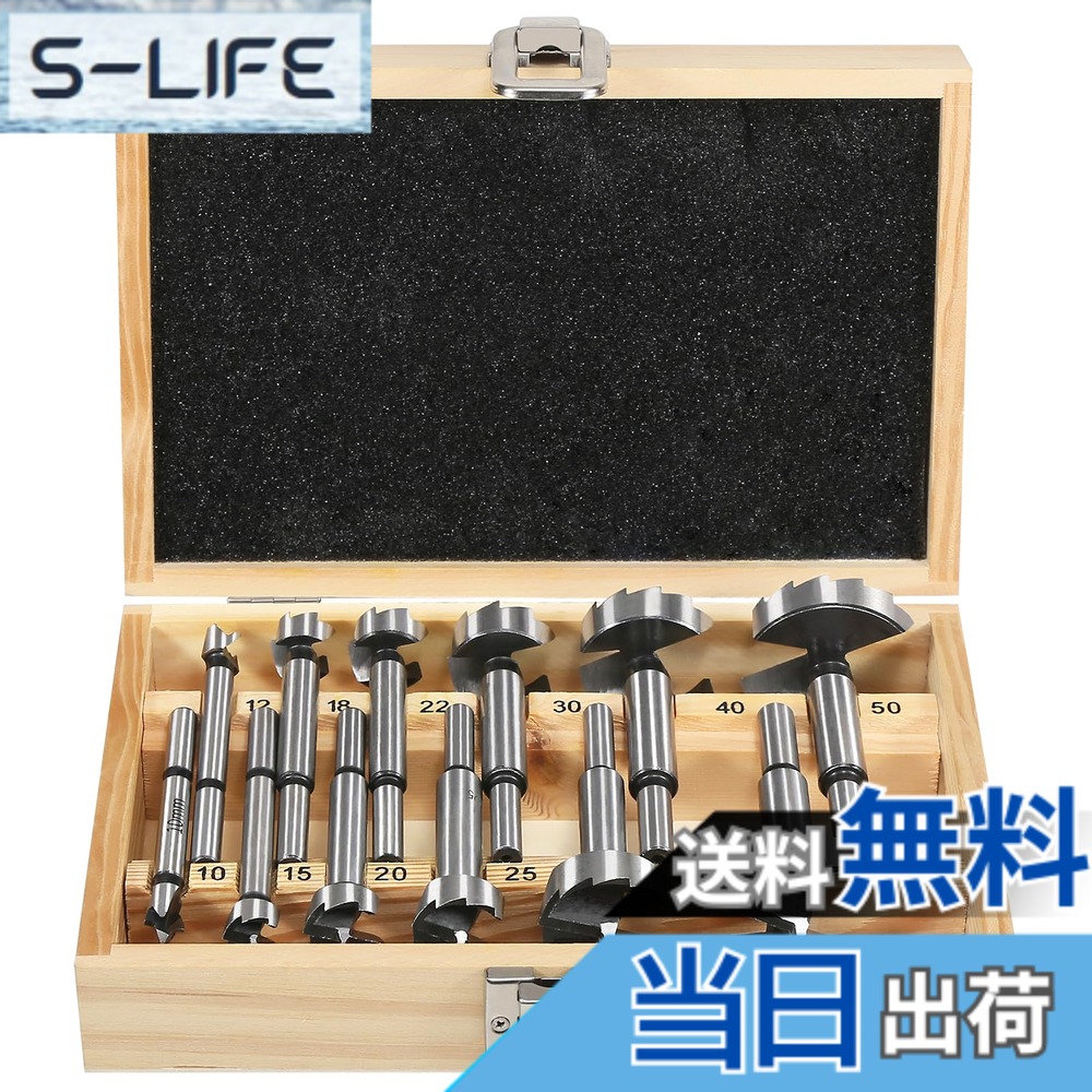 【貨物輸送無料】Vearter 12本組 大工仕事用せん孔機 10-50粍 座ぐりせん孔機 ラウンドシャンク カーボン鋼物の具せん孔機ビット書き割り ボアビット フォスナービット材木節する用