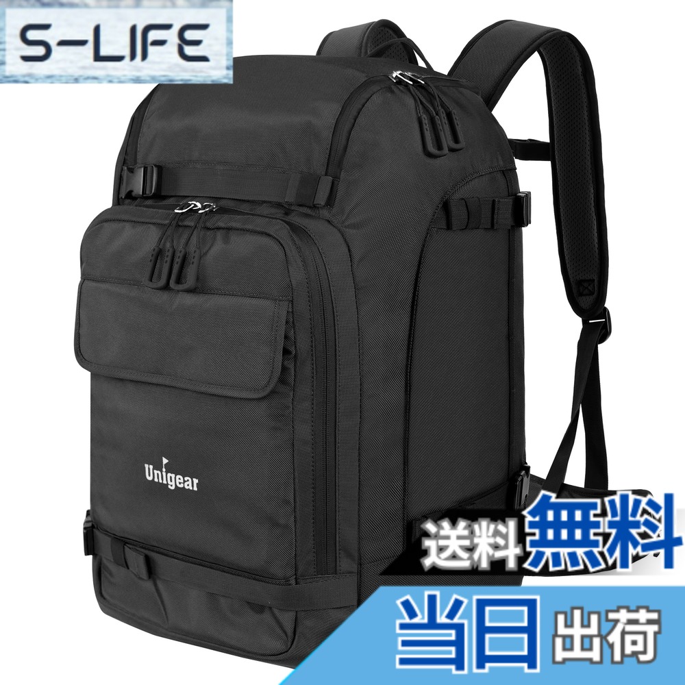 【貨物輸送無料】Unigear スノーボード うしろ側容器に並べる スキーの板 ブーツ御徒面子 大型 スキーの板安全帽 御徒面子 大静電容量 70L 5色（黒いこと ）