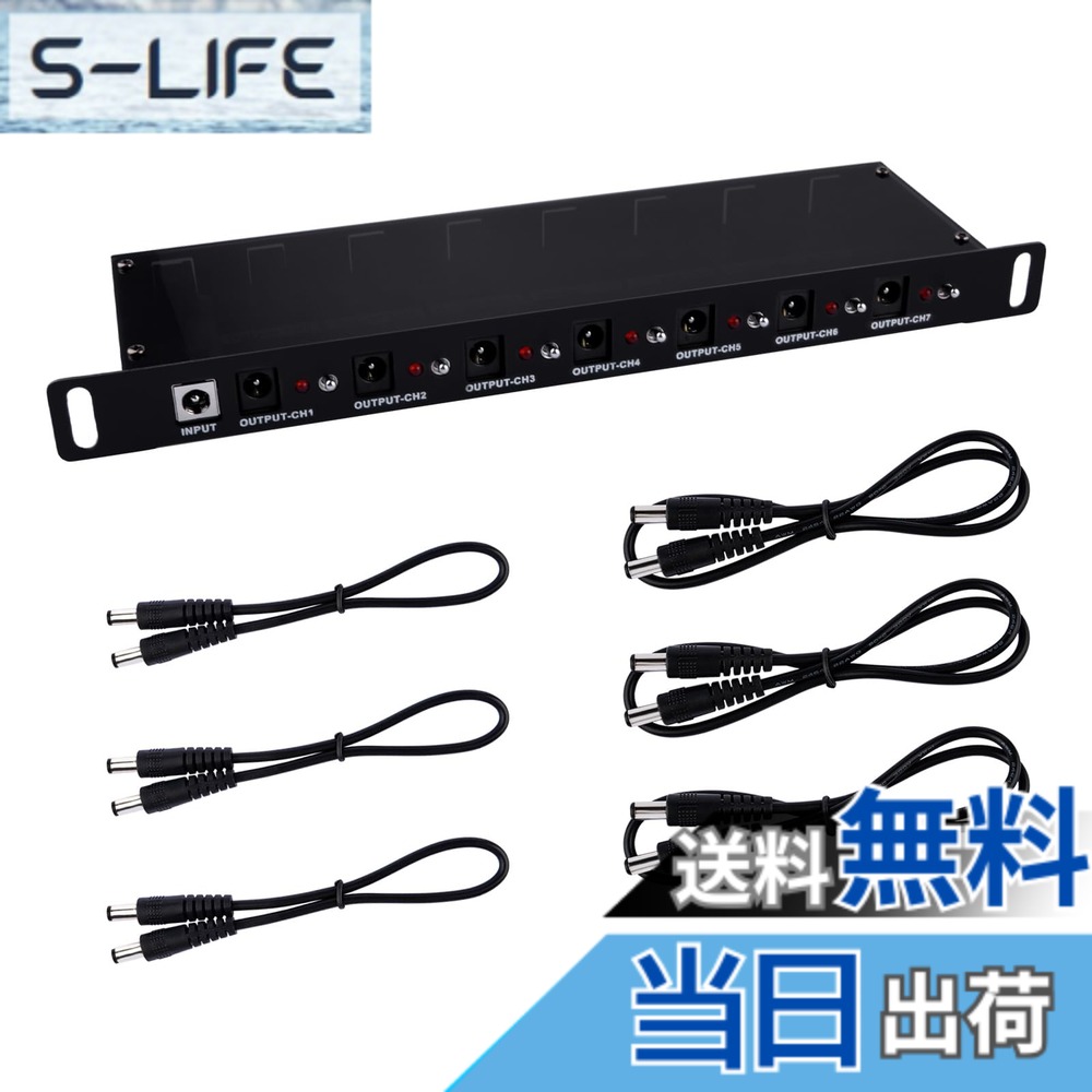 【送料無料】GeeekPi 10インチ ラックマウント型配電ユニット (Rack PDU) DC PDU Lite 7-CH 0.5U、DeskPi Rackmate T1/T0/T2および10インチ サーバーキャビネット用、7個のコンセント、3本の25cm DC5521ケーブルと3本の50cm DC5521ケーブル付き|S-LIFE