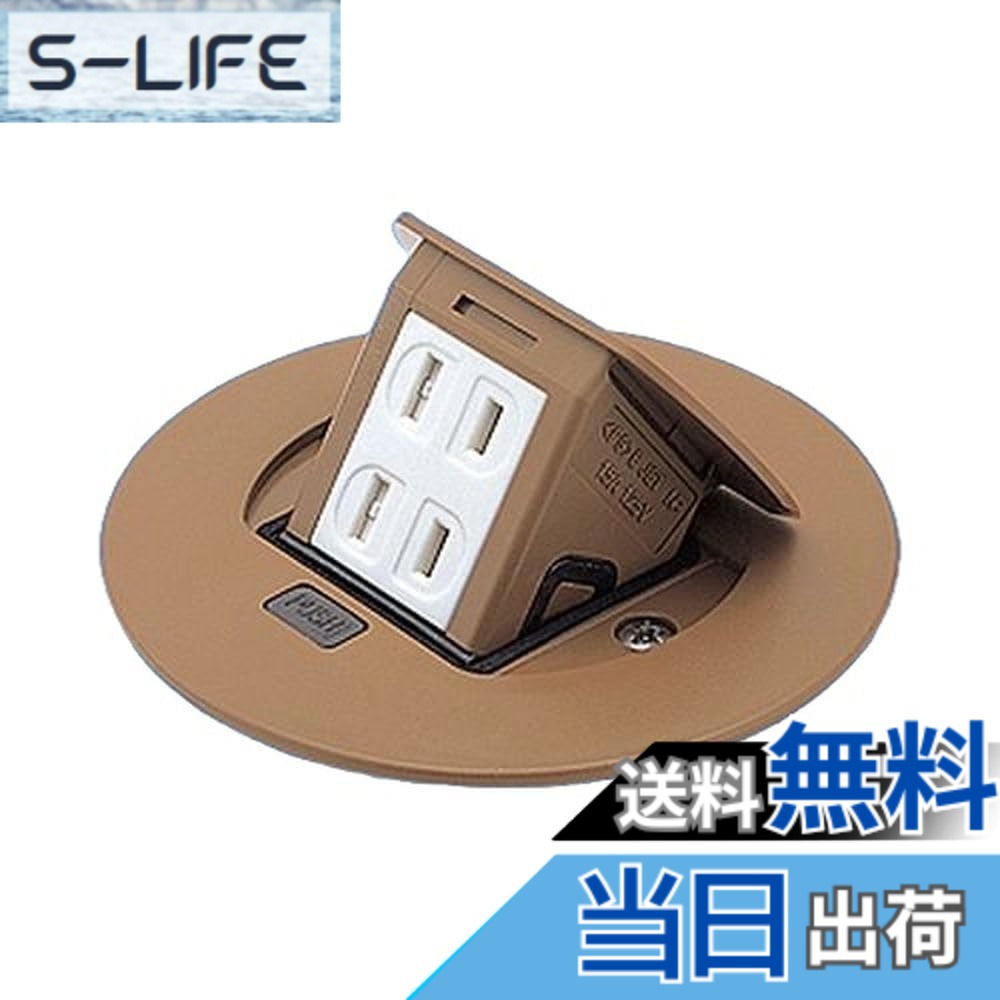 【貨物輸送無料】パナソニック(Panasonic) 住み処用F型アップコン丸型 2コ口 オーク材 2P 15A 125V DU1100DK