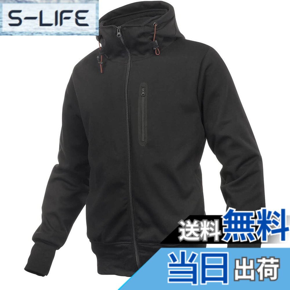 【送料無料】[KOMINE] バイク用 ジャケット プロテクトKVパーカー JK-604 1290 秋冬春向け プロテクター CE規格レベル2 07-604 メンズ Black XL