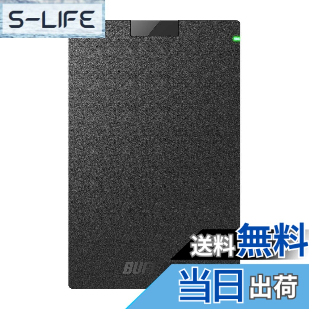 【送料無料】バッファロー BUFFALO USB3.2(Gen1)対応ポータブルHDD Type-Cケーブル付 1TB ブラック HD-PGAC1U3-BA