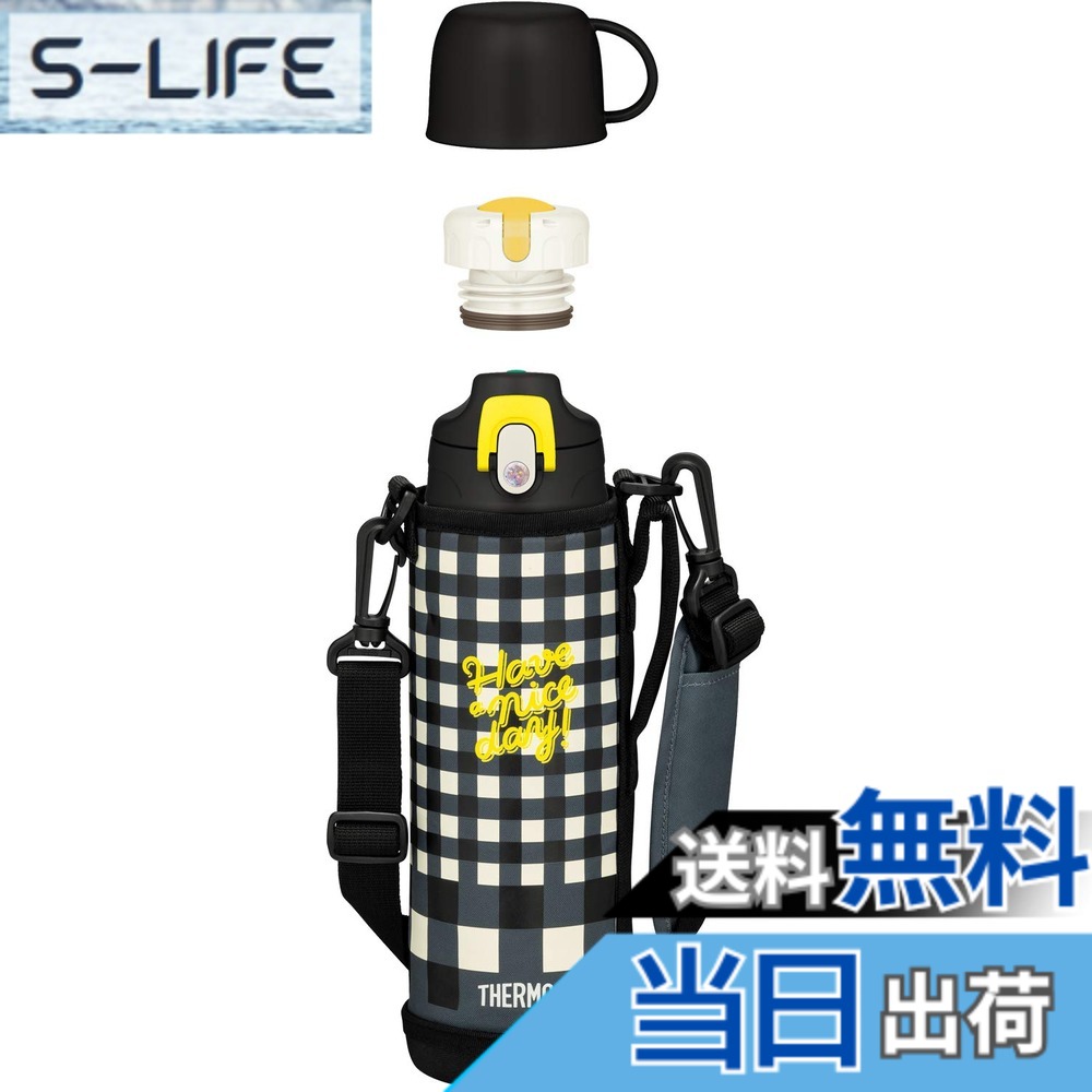 【送料無料】サーモス 水筒 真空断熱2ウェイボトル 1.0L/1.03L ブラックチェック FJJ-1000WF BKC
