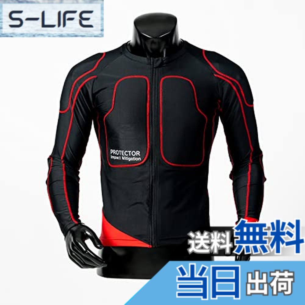 【送料無料】[南海部品] ナンカイ バイク用 プロテクターインナージャケット ウインター サーモトロン ブラック/レッド M SDW-6109A