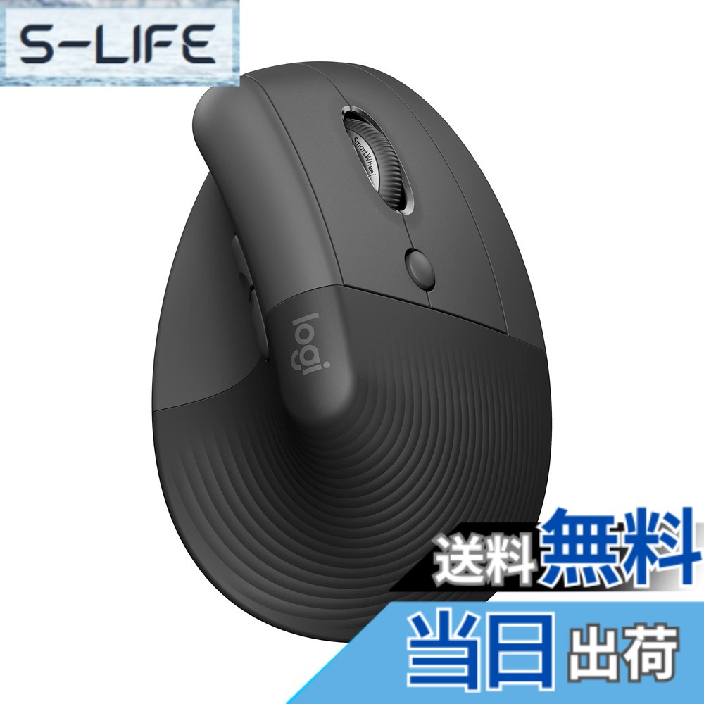 【送料無料】ロジクール ワイヤレス 縦型 静音 エルゴノミック マウス LIFT M800GR Logi Bolt Bluetooth Unifying非対応 smartwheel ワイヤレスマウス 無線 windows mac chrome iPad Android OS M800 グラファイト 国内正規品