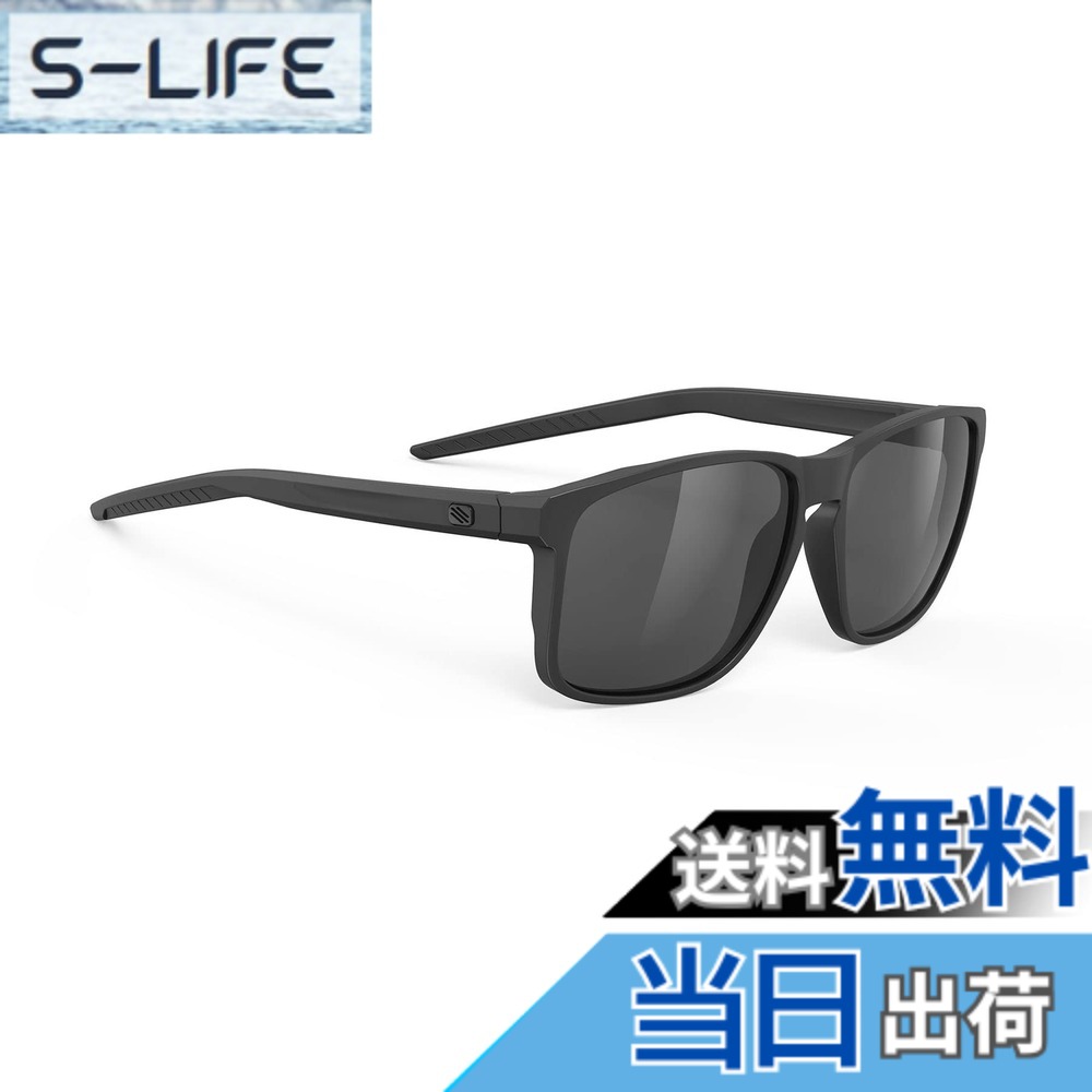 【貨物輸送無料】[RUDYPROJECT] 黒眼鏡 OVERLAP 重なり ブラックマットフレーム ポラール3FX 薄墨色水晶体 SP775906-0000 58粍