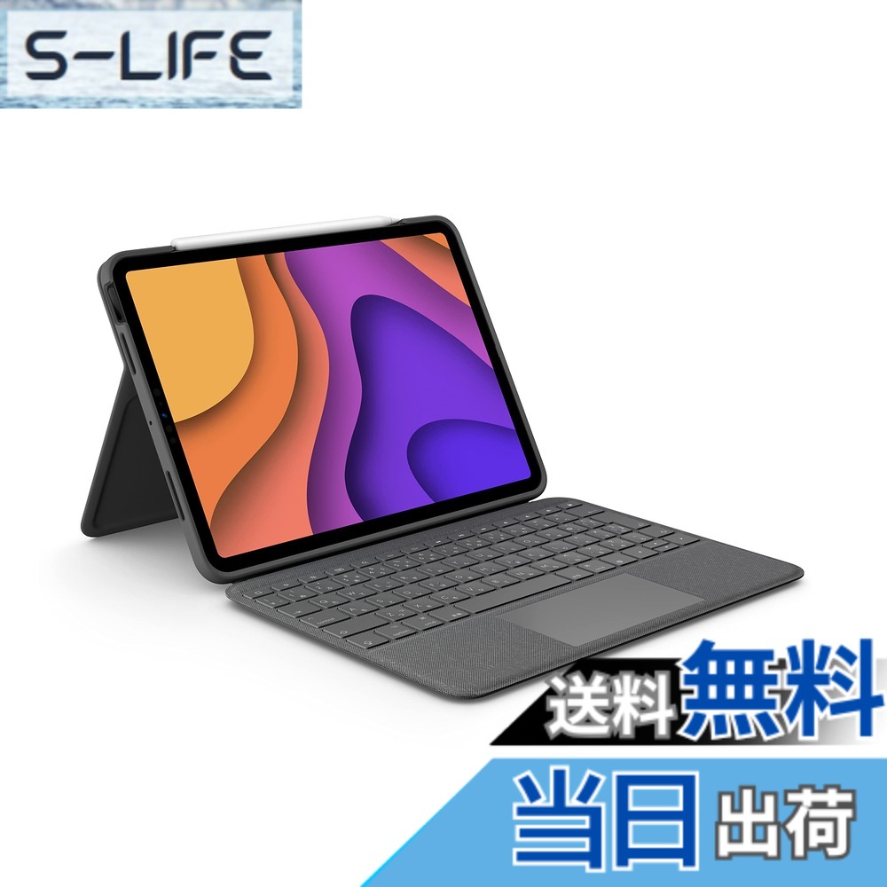 【貨物輸送無料】ロジクール Logicool iPad Air 11in M3 \u0026 M2 / 第5時人 \u0026 第4時人 相応う 貨物自動車パッド付き添い人 鍵盤入れもの Smart Connector 繋ぎ合わせる Folio Touch iK1094BKAr 日本語取り合わせ 薄型 うしろ側ともし火付き添い人 スマートコネクタ 国内置き目品 2年次製造業者