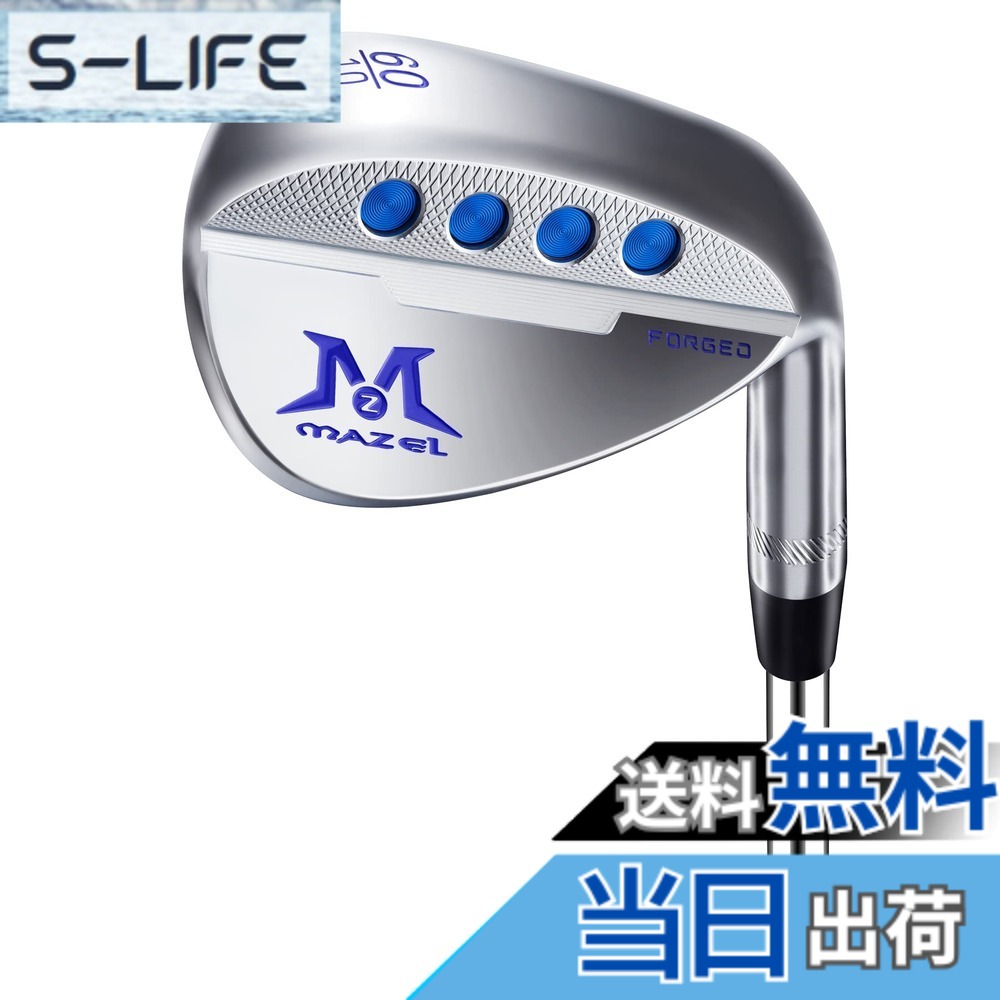 【送料無料】MAZEL (マゼル) FORGED 鍛造ゴルフサンドウェッジ メンズ 右利き ロフト角:48度、50度、52度、54度、56度、58度、60度 ワイドソールウェッジ (ステンレス鋼（鍛造 - シルバー）, Rフレックス, 60, 度, 右利き)