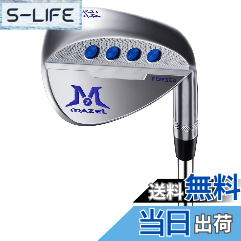 【送料無料】MAZEL (マゼル) FORGED 鍛造ゴルフサンドウェッジ メンズ 右利き ロフト角:48度、50度、52度、54度、56度、58度、60度 ワイドソールウェッジ (ステンレス鋼（鍛造 - シルバー）, Rフレックス, 54, 度, 右利き)