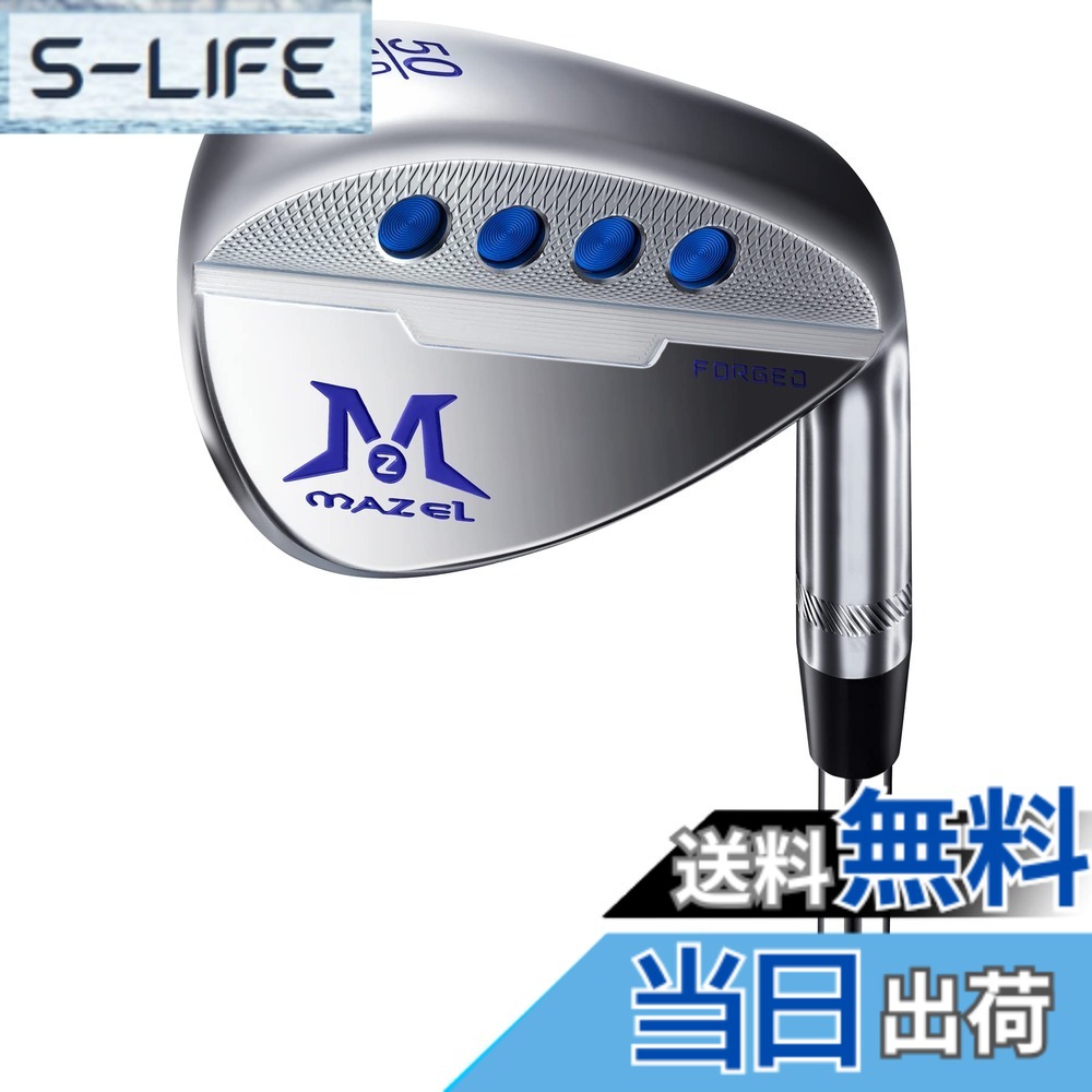 【送料無料】MAZEL (マゼル) FORGED 鍛造ゴルフサンドウェッジ メンズ 右利き ロフト角:48度、50度、52度、54度、56度、58度、60度 ワイドソールウェッジ (ステンレス鋼（鍛造 - シルバー）, Rフレックス, 50, 度, 右利き)