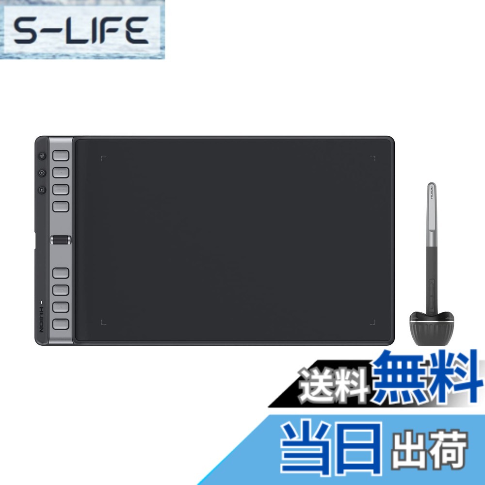 【貨物輸送無料】HUION 書き込みため桶 書き込み経口避妊薬 Inspiroy 2 10.5 x 6.56in 全面引きあげる点数の書き込みPW110 最大限度24個のショートカット足懸かりを築き上げる能力のある 車輪名取り草も１個あり やり方能率が大きいに盛りかえす Android Windows MacOS リナックス相応う 黒いこと L大きさ