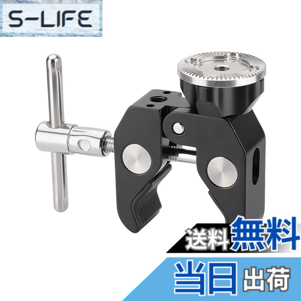 【貨物輸送無料】CAMVATE スーパーカニクランプ ロゼットマウント付き添い人 M6刃針ねじ穴 カメラアクセサリーキット用 色：黒いこと