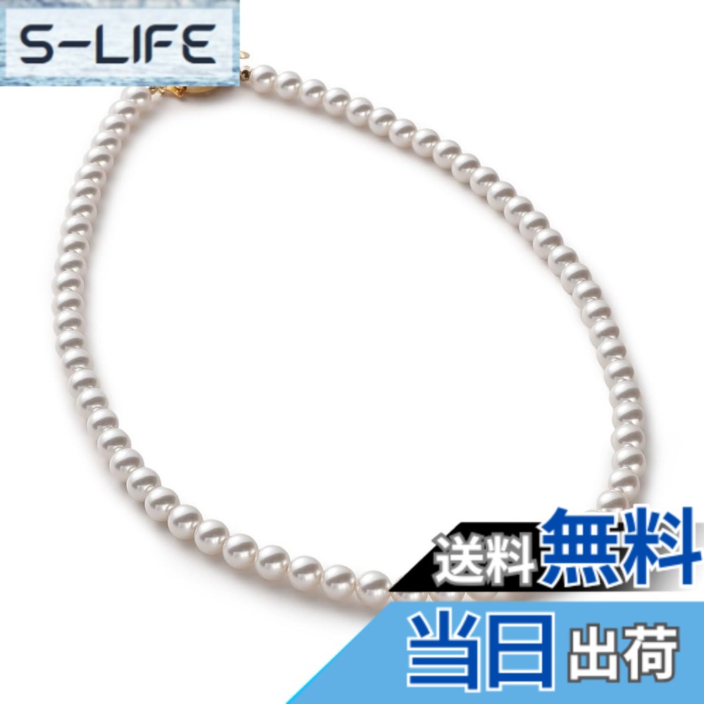 【送料無料】[VOTRE COUTURE] パールネックレス グランプレミアム 真珠 高級国産 選べる長さ12種 6mm シルバー ゴールド ブランド10年 色：ホワイト/ゴールド、サイズ：60cm｜S-LIFE