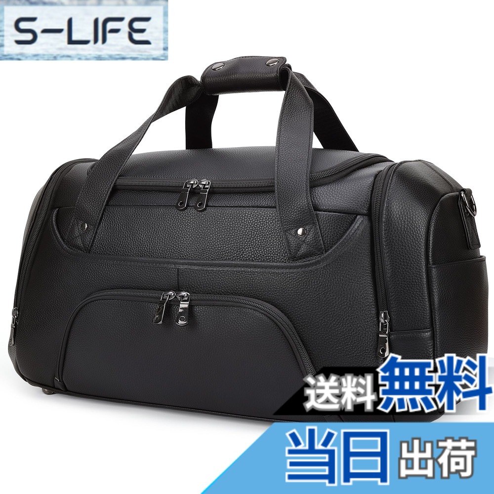 【貨物輸送無料】[Masa Kawa] 雅革 ボストンバッグ 本革 メンズ 旅する鞄 大電気容量 30L 機内持ち込み 雨合羽 シューズ納める 2WAY ゴルフ御徒面子 体育館御徒面子 商行為 出張 3泊 底鋲 YKK 黒いこと 色：黒いこと、大いさ：幅53糎*縦27糎*マチ22糎