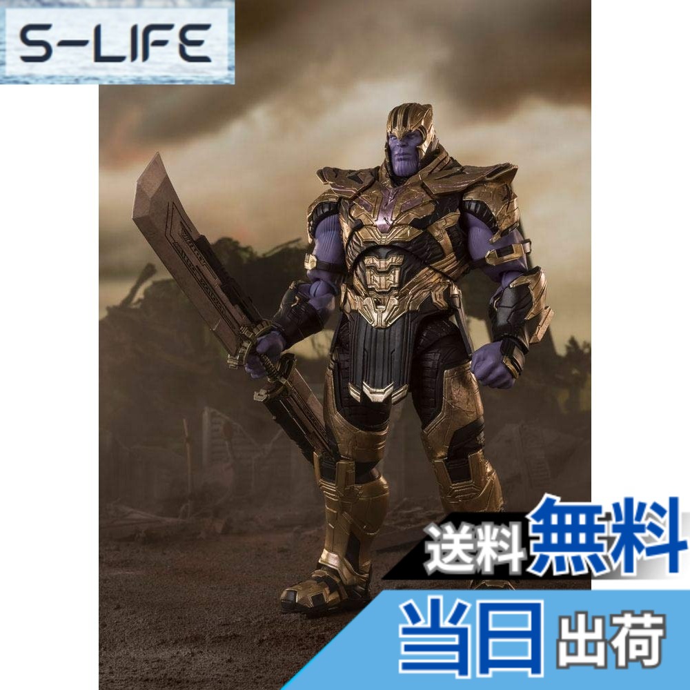 【貨物輸送無料】TAMASHII NATIONS Tamashi Nations - アベンジャーズ:挙げ句の果て力くらべ - サノス ファイナルバトルエディション バンダイ 強い酒 S.H.フィギュアーツ 色：色なし。、大きさ：One Size