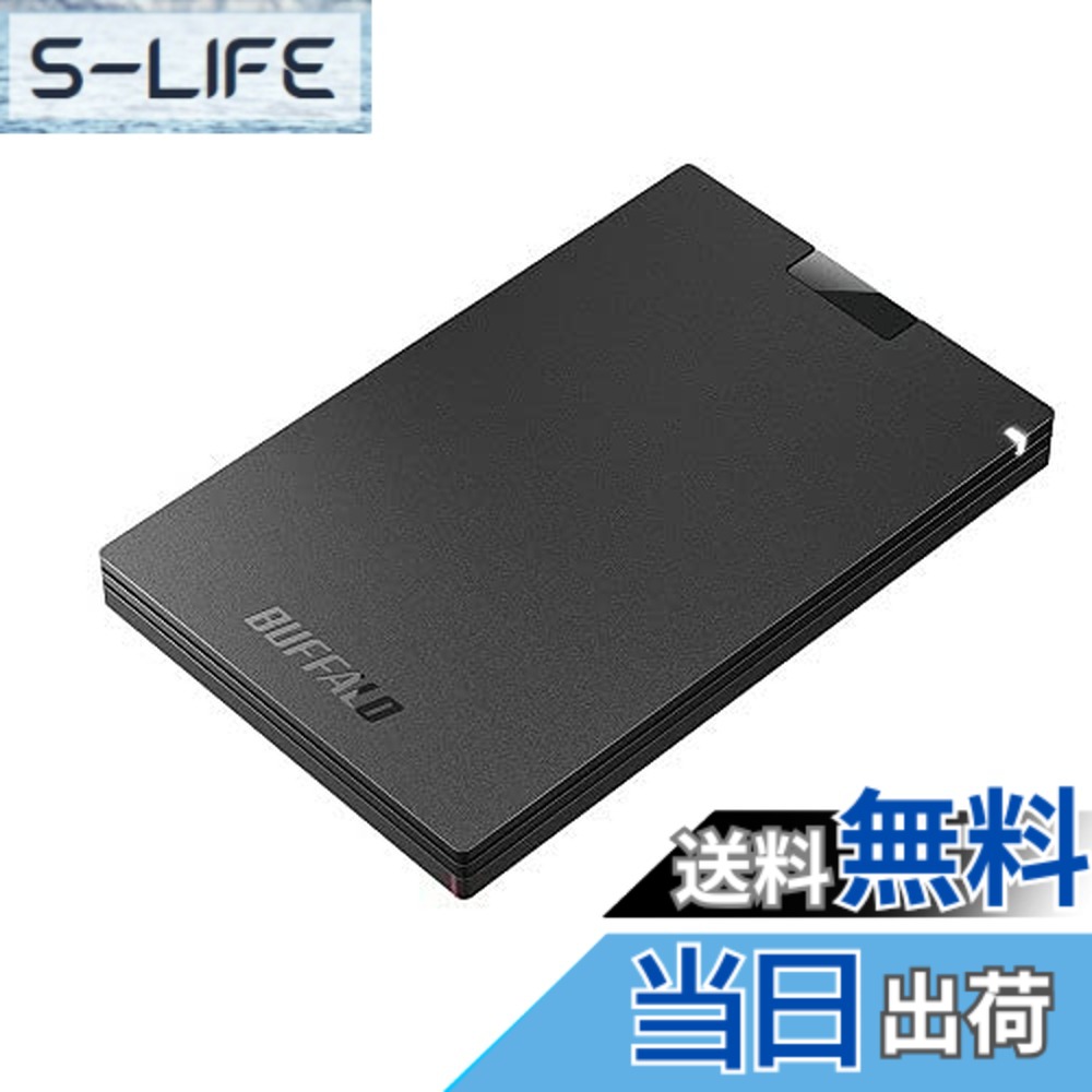 【貨物輸送無料】緩衝装置置き目 SSD-PG500U3-BC [USB3.2 携帯型SSD Type-A 500GB 黒いこと]