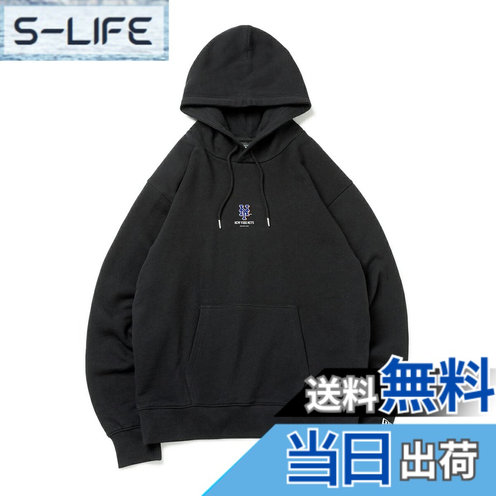 【送料無料】[ニューエラ] スウェットパーカー MLB ゆったり SWEAT PO HOODIE 色：NYM・ブラック、サイズ：M｜S-LIFE