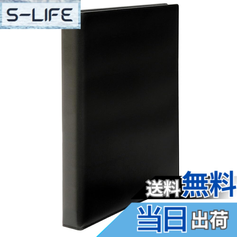 【貨物輸送無料】取りあつめる 輪っか整理保存用具 本革調 A4-L KOVA A4 30穴 黒 F-950V-BK 色：黒いこと