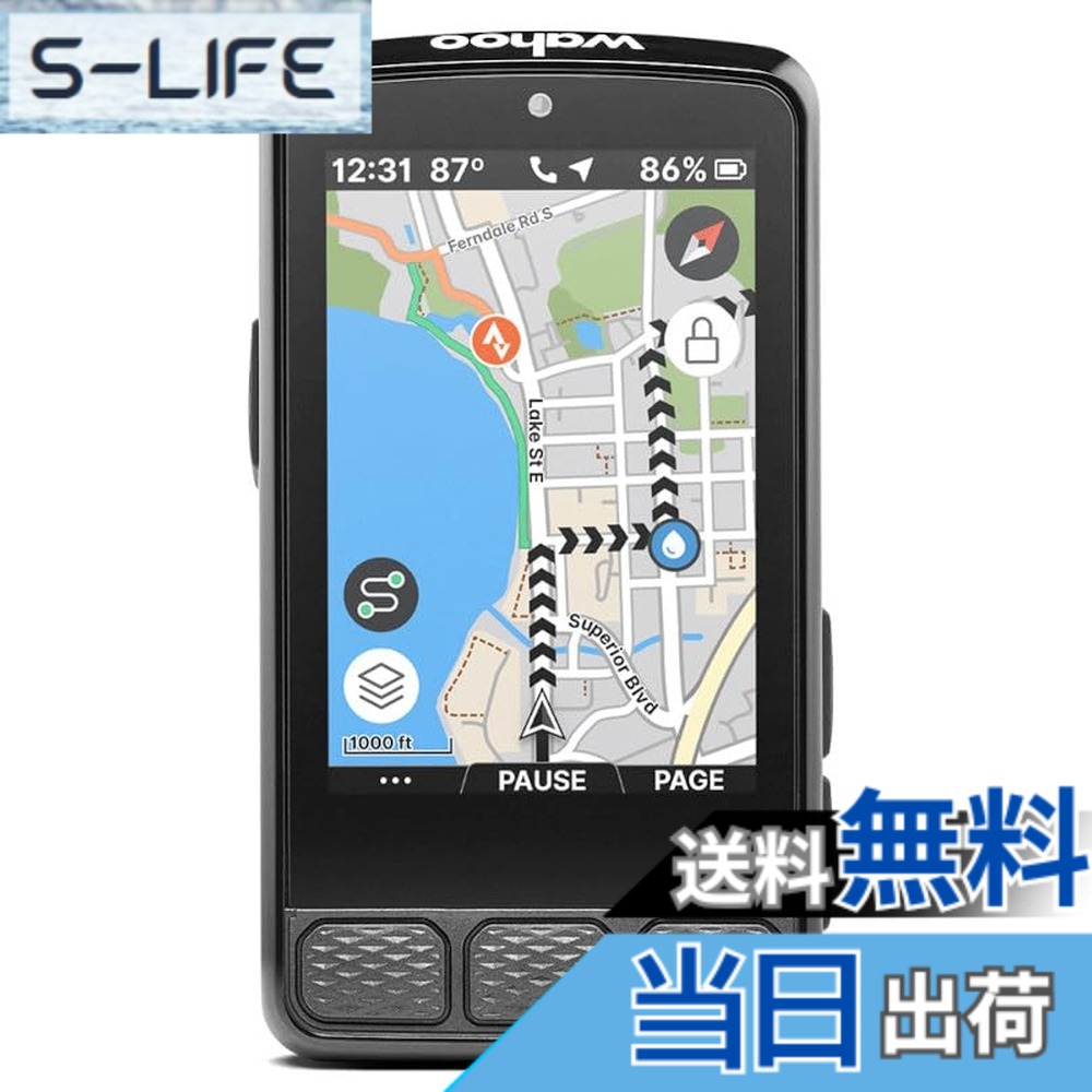 【貨物輸送無料】Wahoo ELEMNT RPAM3 サイクリングコンピューター 色：黒いこと、大きさ：96粍 x 53粍 x 24粍
