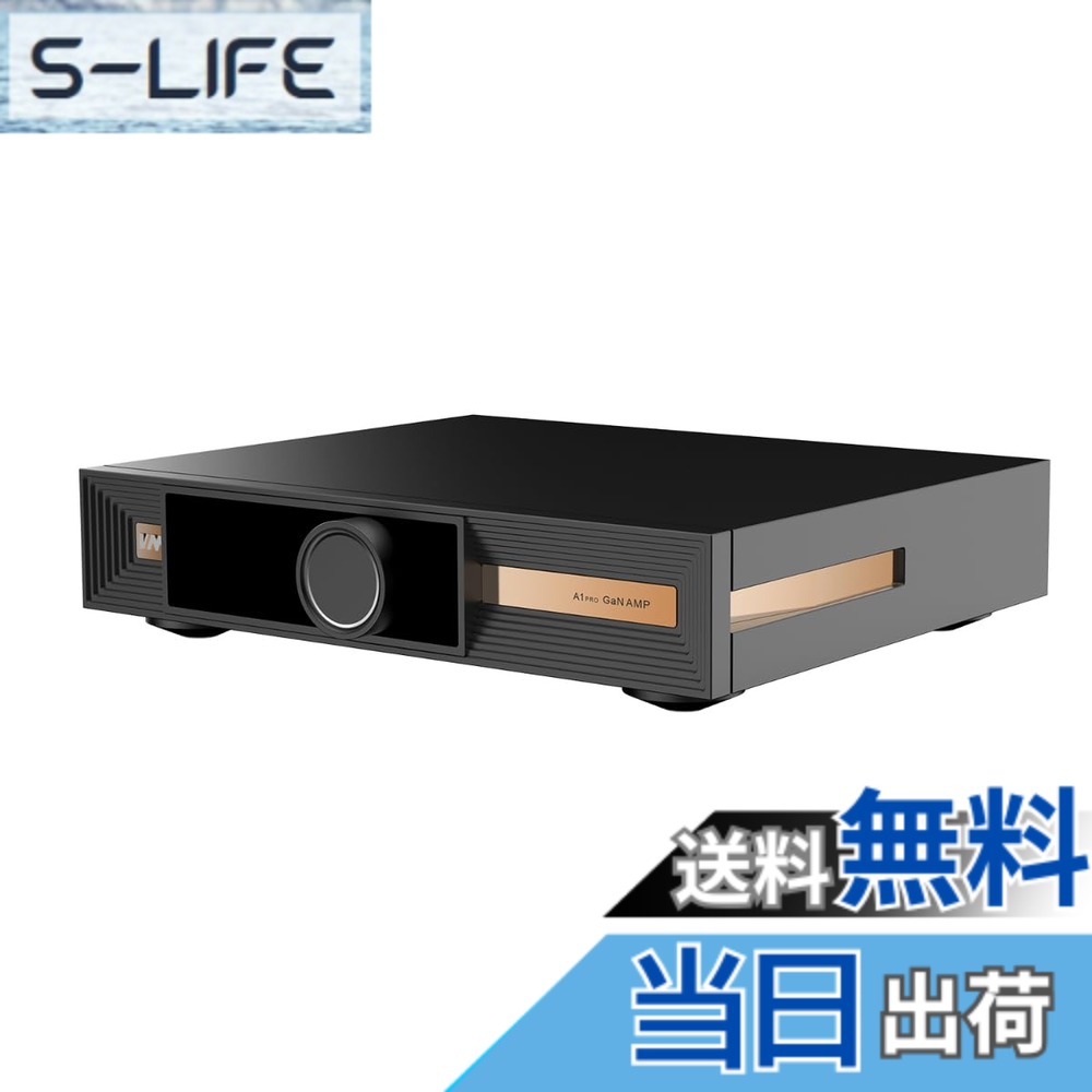 【送料無料】SMSL VMV A1 Pro 窒化ガリウムパワーアンプ クラスDアンプ 400Wモノラル 160Wx2ステレオ XLR/RCA入力 PGA2311チップ搭載 ホームシアター用 リモコン付属｜S-LIFE
