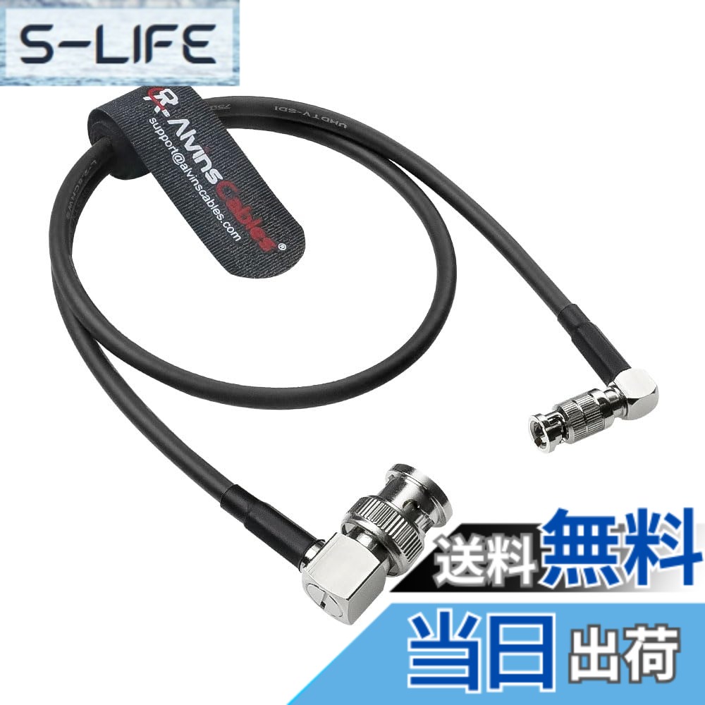 【貨物輸送無料】Alvin\u0027s Cables 12G マイクロBNC - BNC有線テレビ。 色：黒いこと、大きさ：L型 Micro BNC \u0026 L型 BNC