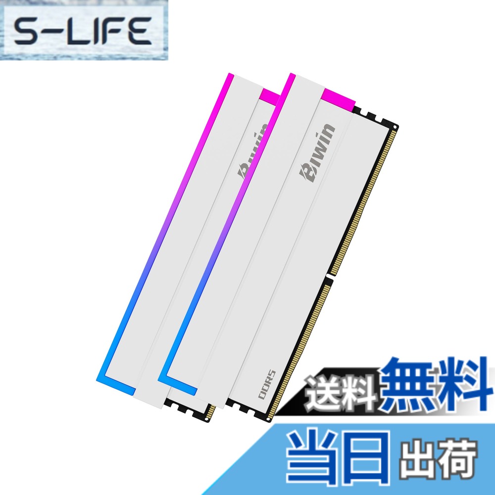 【貨物輸送無料】Biwin DW100 DDR5 RGB U-DIMM マイコン用記憶装置 色：白いこと、大きさ：6000MT/s 64GB C30